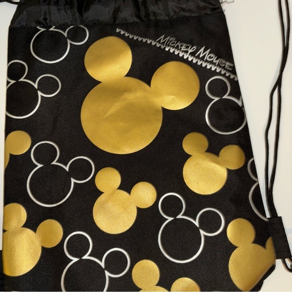 Disney Mickey Mouse Drawstring Bag Backpack String Pouch Sling Cinch Tote Bag - Picture 2 of 6